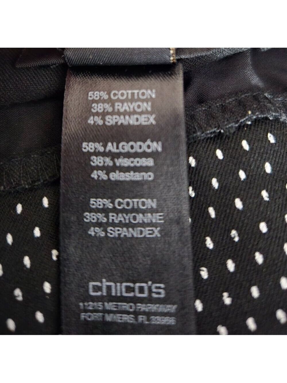 Chico’s So Slimming Black White Polka Dot Pull-On Shorts Size 4 - Picture 5 of 7